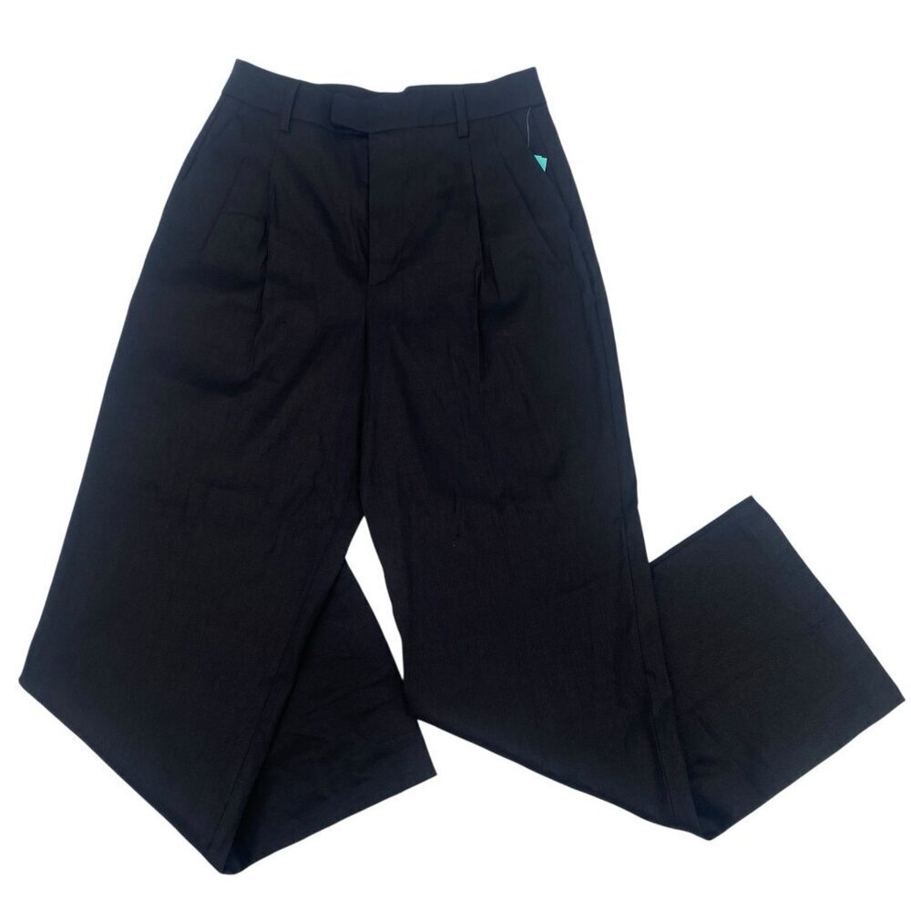 Rails Size 6 Black Marnie Linen Wide Leg Trouser Pant NWT - Picture 2 of 16